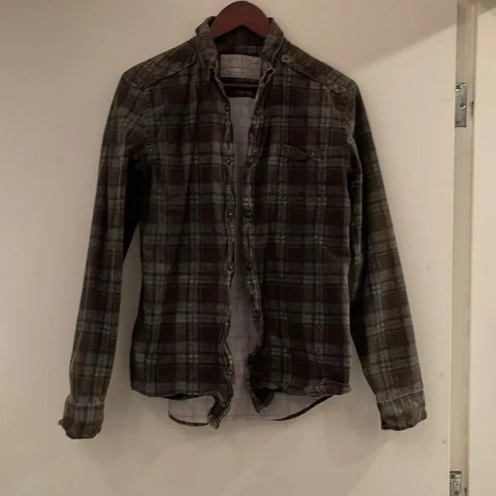 all saints plaid shirt